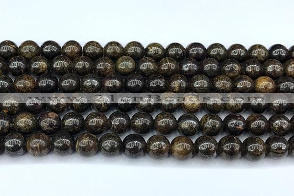 CBZ635 15 inches 8mm round bronzite beads, 2mm hole