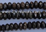 CBZ65 15.5 inches 6*10mm faceted rondelle bronzite gemstone beads