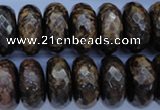 CBZ68 15.5 inches 10*20mm faceted rondelle bronzite gemstone beads