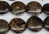 CBZ70 15.5 inches 20mm flat round bronzite gemstone beads