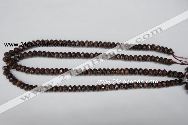 CBZ91 15.5 inches 5*8mm faceted rondelle bronzite gemstone beads