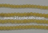 CCA01 15.5 inches 3mm round yellow calcite gemstone beads wholesale