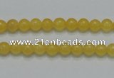 CCA03 15.5 inches 6mm round yellow calcite gemstone beads wholesale