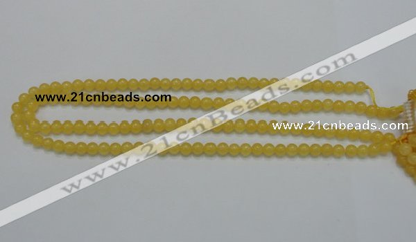 CCA03 15.5 inches 6mm round yellow calcite gemstone beads wholesale