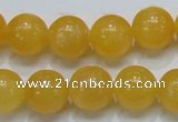 CCA07 15.5 inches 14mm round yellow calcite gemstone beads wholesale