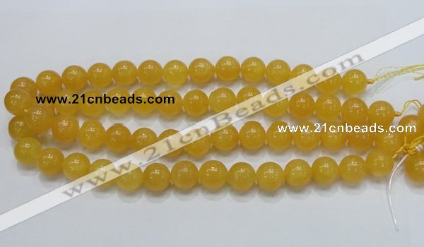 CCA07 15.5 inches 14mm round yellow calcite gemstone beads wholesale