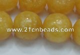 CCA08 15.5 inches 20mm round yellow calcite gemstone beads wholesale