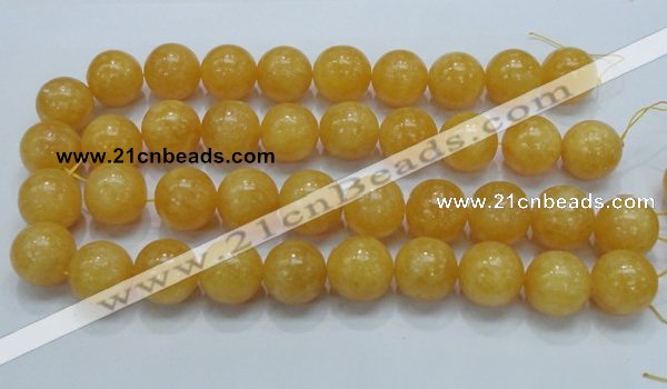 CCA08 15.5 inches 20mm round yellow calcite gemstone beads wholesale