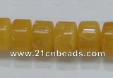 CCA09 15.5 inches 10*16mm wheel-shaped yellow calcite gemstone beads