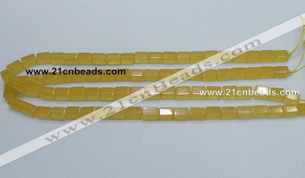 CCA10 15.5 inches 6*10mm cuboid yellow calcite gemstone beads