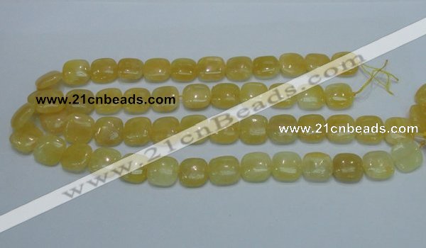 CCA12 15.5 inches 16*16mm square yellow calcite gemstone beads