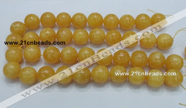 CCA16 15.5 inches 18mm round yellow calcite gemstone beads wholesale