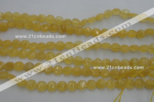 CCA28 15.5 inches 8mm flat round calcite gemstone beads wholesale