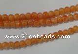 CCA300 15.5 inches 4mm round orange calcite gemstone beads wholesale