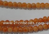 CCA301 15.5 inches 6mm round orange calcite gemstone beads wholesale