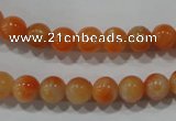 CCA302 15.5 inches 8mm round orange calcite gemstone beads wholesale