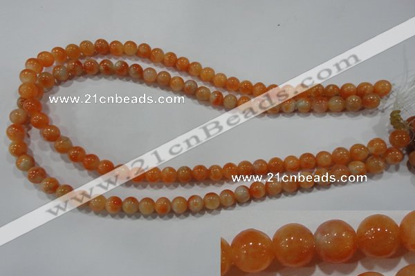 CCA302 15.5 inches 8mm round orange calcite gemstone beads wholesale