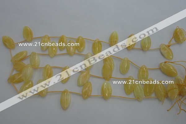 CCA31 Top-drilled 10*20mm marquise calcite gemstone beads wholesale