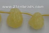 CCA33 Top-drilled 12*16mm nuggets calcite gemstone beads wholesale