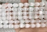 CCA379 15.5 inches 8*10mm rice white calcite gemstone beads