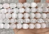 CCA380 15.5 inches 10*12mm rice white calcite gemstone beads