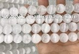 CCA382 15.5 inches 14mm round white calcite gemstone beads