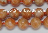 CCA453 15.5 inches 10mm round orange calcite gemstone beads