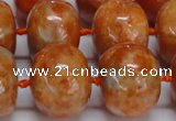 CCA461 15.5 inches 15*20mm rondelle orange calcite gemstone beads