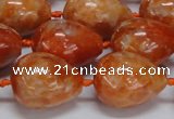 CCA463 15.5 inches 15*20mm teardrop orange calcite gemstone beads