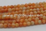 CCA50 15.5 inches 4mm round orange calcite gemstone beads wholesale