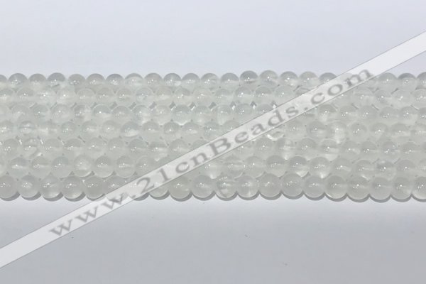 CCA510 15.5 inches 6mm round white calcite gemstone beads