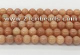 CCA516 15.5 inches 10mm round peach calcite gemstone beads