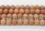 CCA517 15.5 inches 12mm round peach calcite gemstone beads