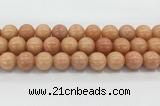 CCA518 15.5 inches 14mm round peach calcite gemstone beads wholesale