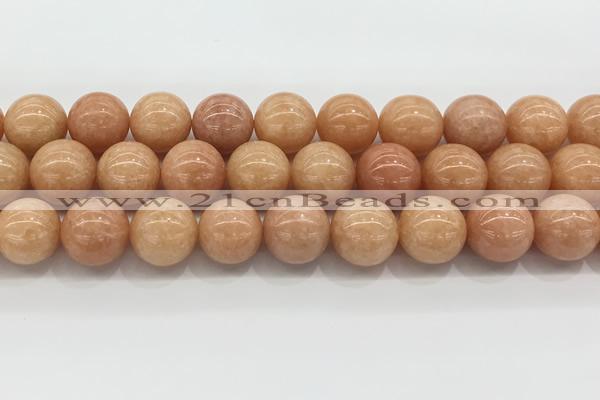 CCA518 15.5 inches 14mm round peach calcite gemstone beads wholesale