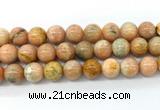 CCA555 15.5 inches 14mm round peach calcite gemstone beads