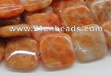 CCA57 15.5 inches 16*16mm square orange calcite gemstone beads