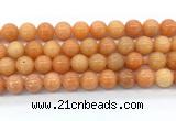 CCA573 15 inches 12mm round peach calcite gemstone beads