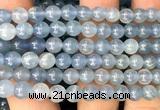 CCA581 15 inches 6mm round blue calcite gemstone beads