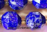 CCB1013 15 inches 9*10mm faceted lapis lazuli beads