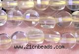 CCB1039 15 inches 4mm faceted coin citrine beads