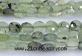 CCB1141 15 inches 4mm faceted coin prehnite beads