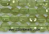 CCB1153 15 inches 4mm faceted coin peridot beads