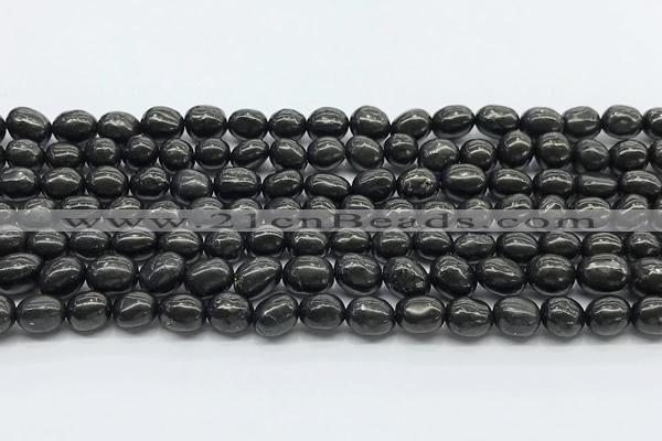 CCB1190 15 inches 6*8mm nuggets shungite gemstone beads