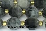 CCB1242 15 inches 7*8mm faceted eagle eye jasper gemstone beads