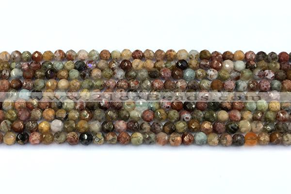 CCB1250 15 inches 4mm faceted round gemstone beads