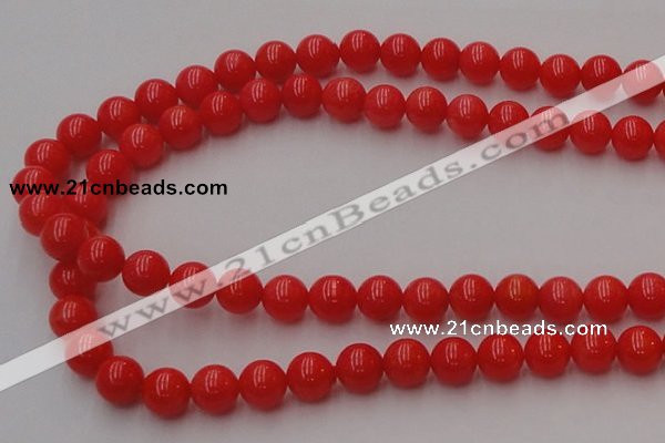 CCB126 15.5 inches 8mm round red coral beads strand wholesale