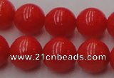 CCB127 15.5 inches 9mm round red coral beads strand wholesale