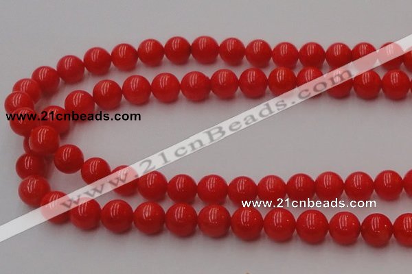 CCB127 15.5 inches 9mm round red coral beads strand wholesale