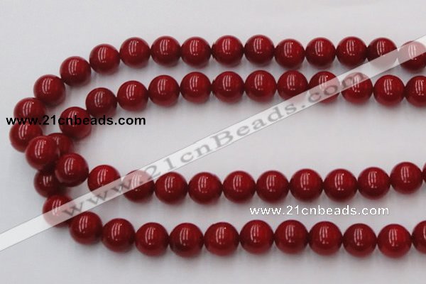 CCB128 15.5 inches 10mm round red coral beads strand wholesale